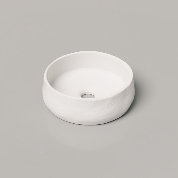 Nood Co Mill Concrete Basin in Ivory | Nood Co #Colour_Ivory