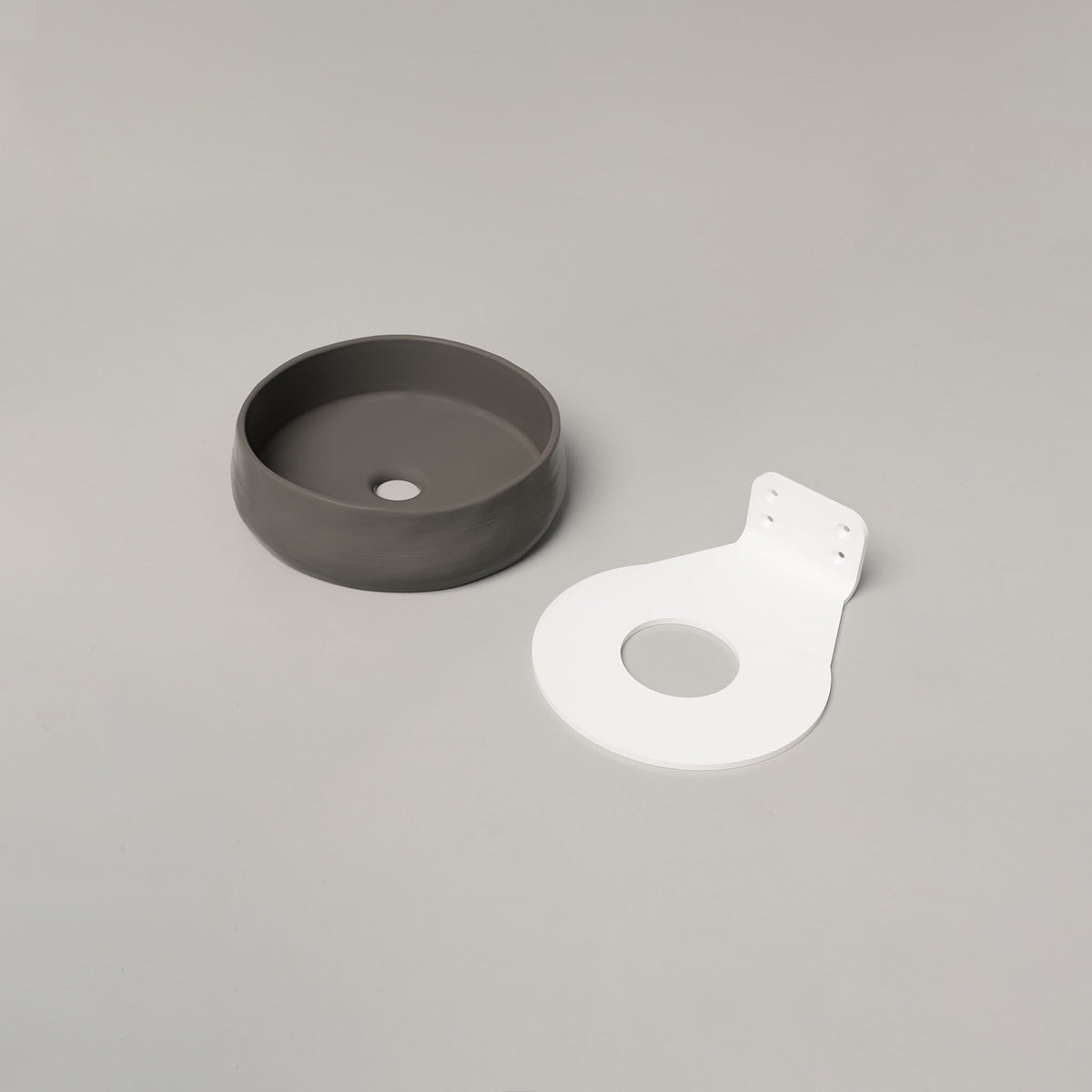 Nood Co Mill Concrete Basin in Mid Tone Grey | Nood Co