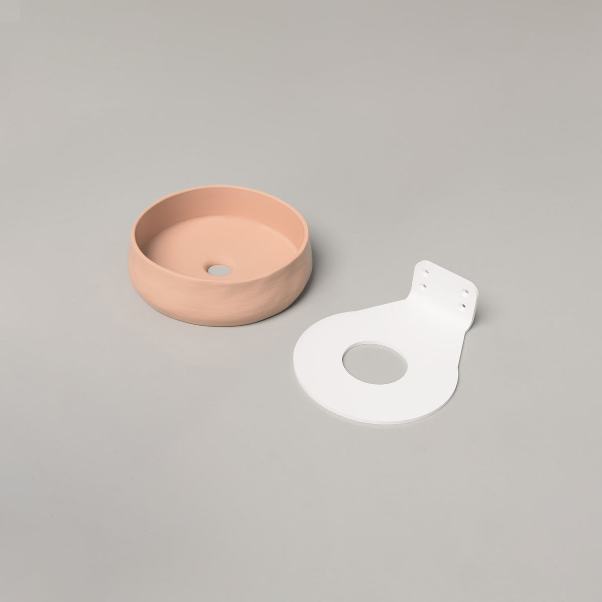 Nood Co Mill Concrete Basin in Pastel Peach | Nood Co