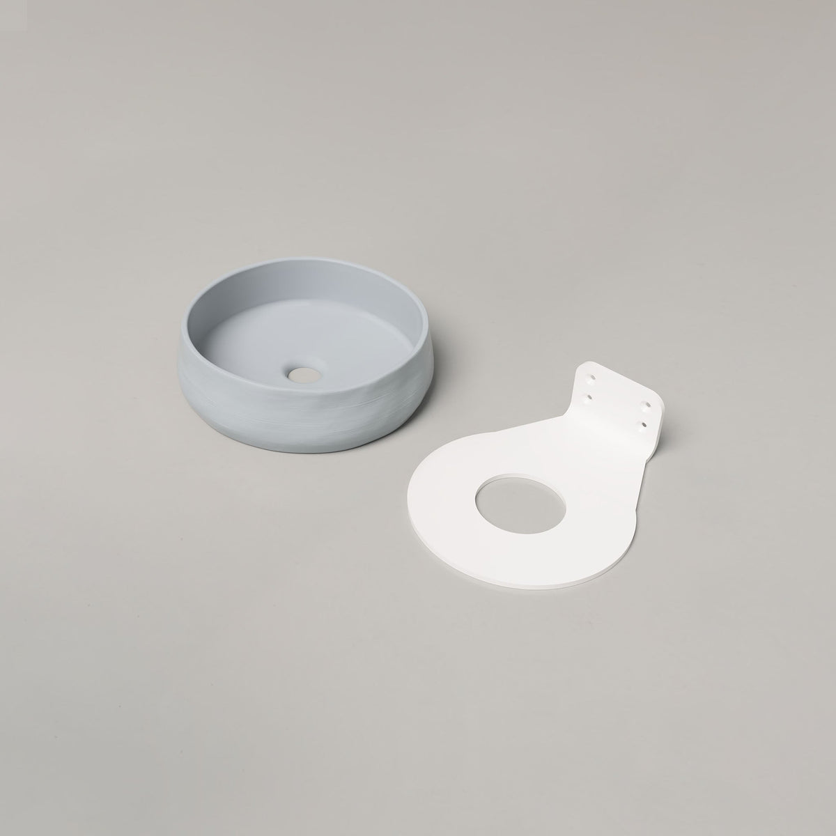 Nood Co Mill Concrete Basin in Powder Blue | Nood Co