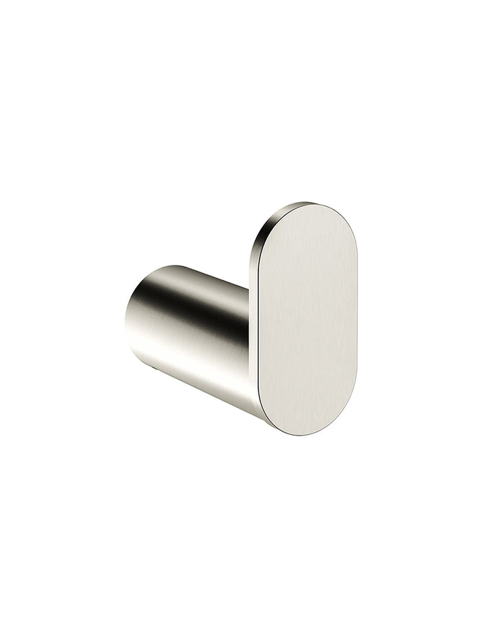 Curvaé Single Robe Hook in Brushed Nickel | Meir #Colour_Brushed Nickel
