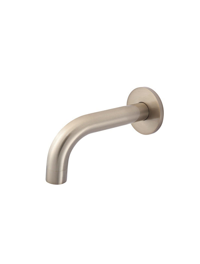 Round Curved Spout 130mm in Champagne | Meir #Colour_Champagne