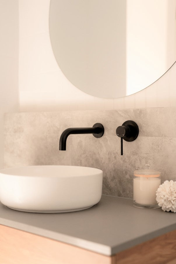 Round Wall Mixer Trim Kit - In-wall Body Not Included in Matte Black | Meir #Colour_Matte Black
