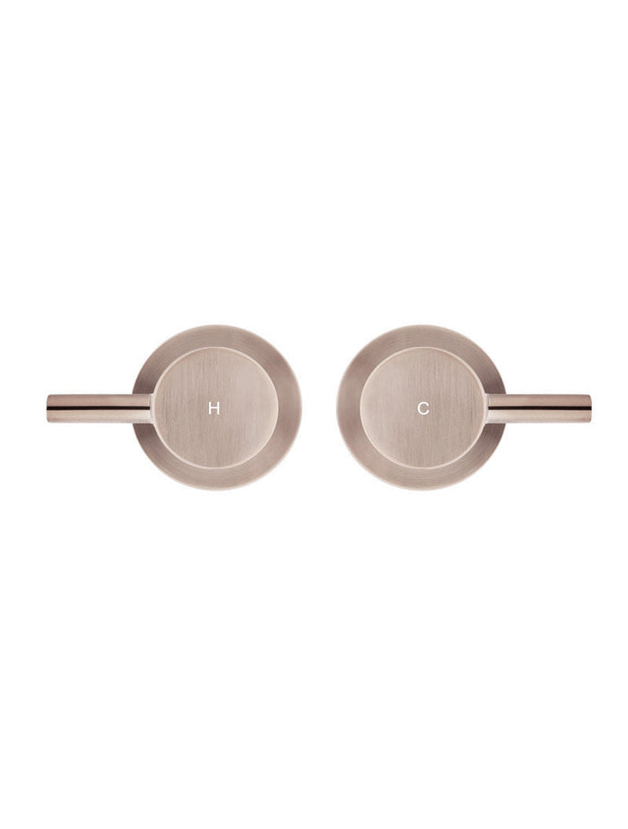 Round Quarter Turn Wall Top Assemblies in Champagne | Meir #Colour_Champagne