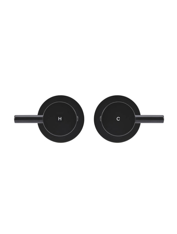 Round Quarter Turn Wall Top Assemblies in Matte Black | Meir #Colour_Matte Black