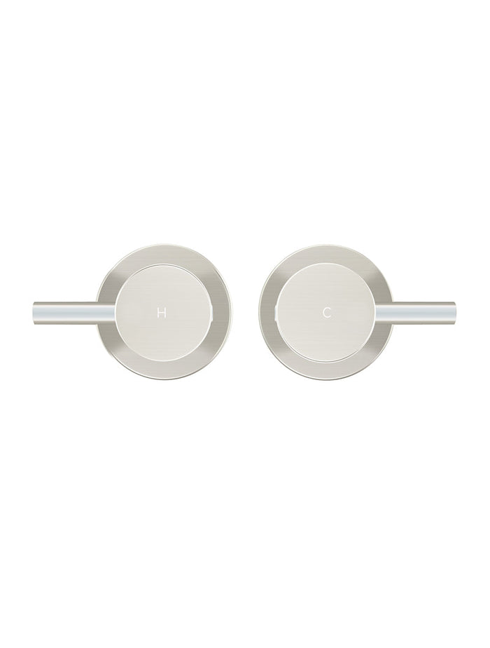 Round Quarter Turn Wall Top Assemblies in Brushed Nickel | Meir #Colour_Brushed Nickel