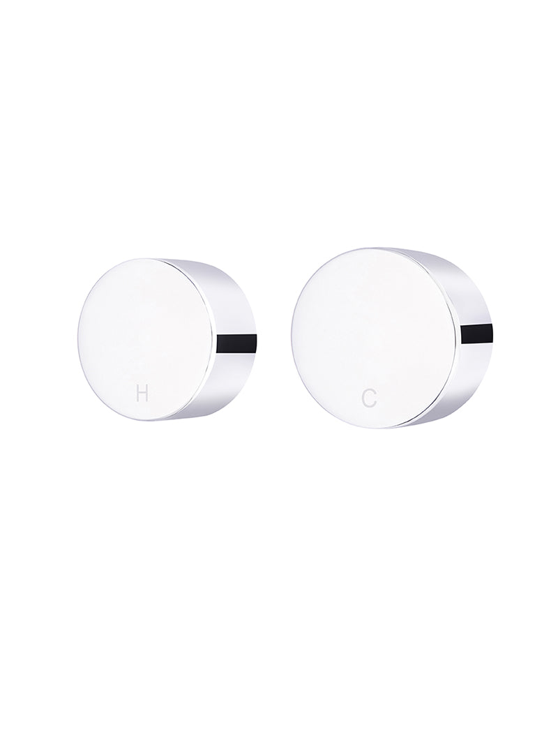 Circular Wall Taps in Polished Chrome | Meir