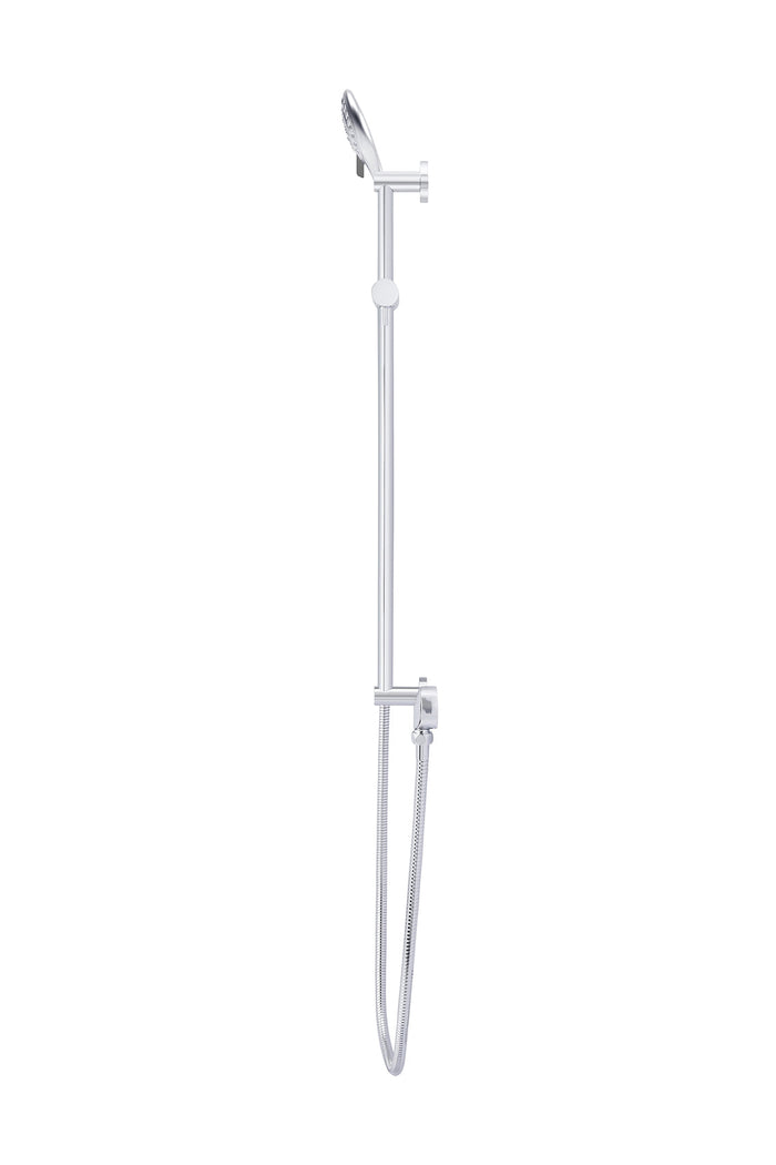 Round Three Function Hand Shower on Rail Column in Polished Chrome | Meir #Colour_Polished Chrome