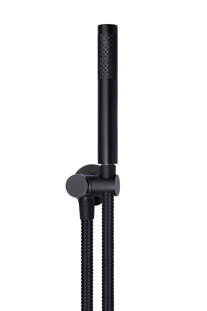 Round Shower on Swivel Bracket in Matte Black | Meir #Colour_Matte Black