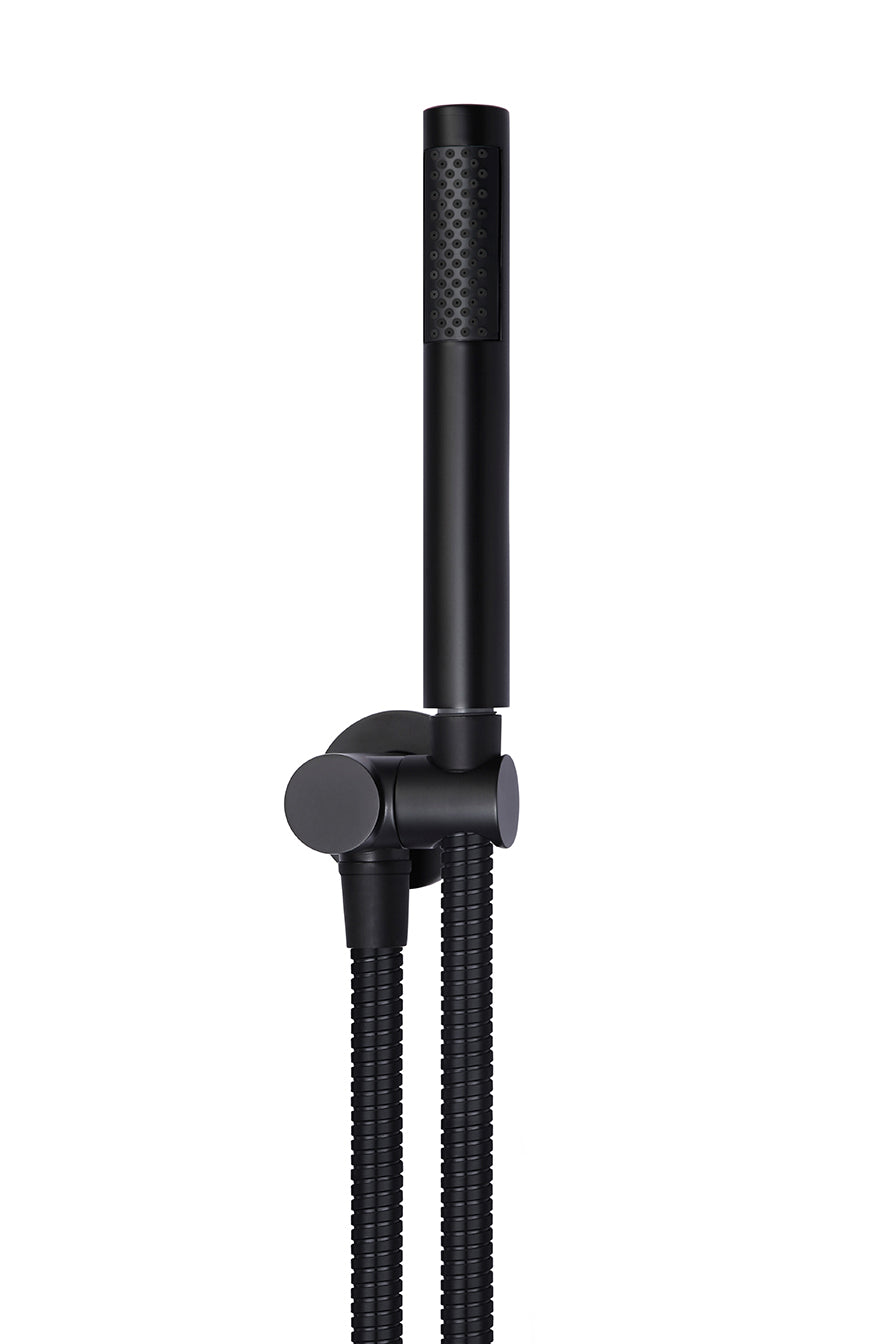 Matte Black - Round Shower on Swivel Bracket