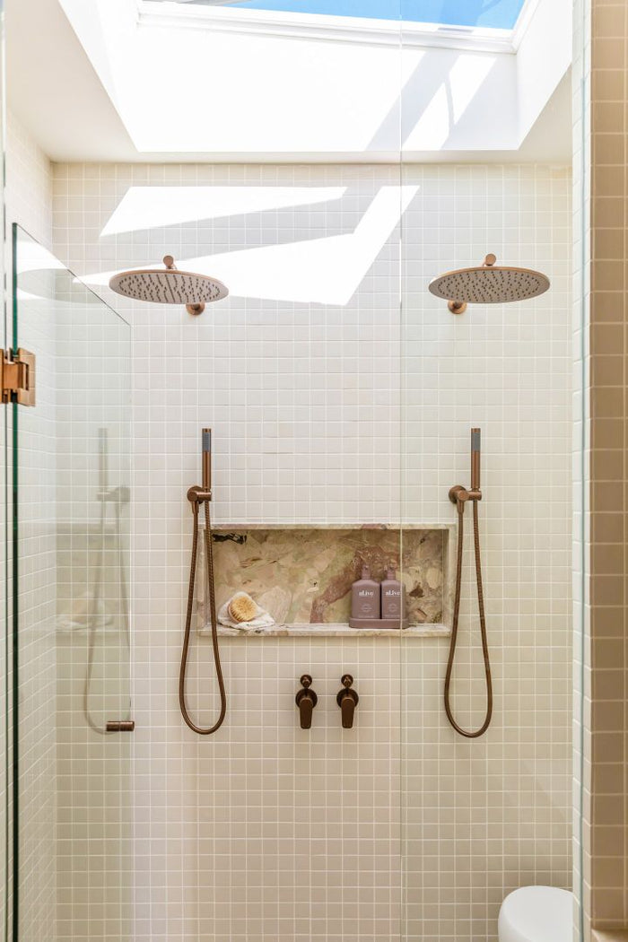 Round Shower Rose 300mm in Lustre Bronze | Meir #Colour_Lustre Bronze