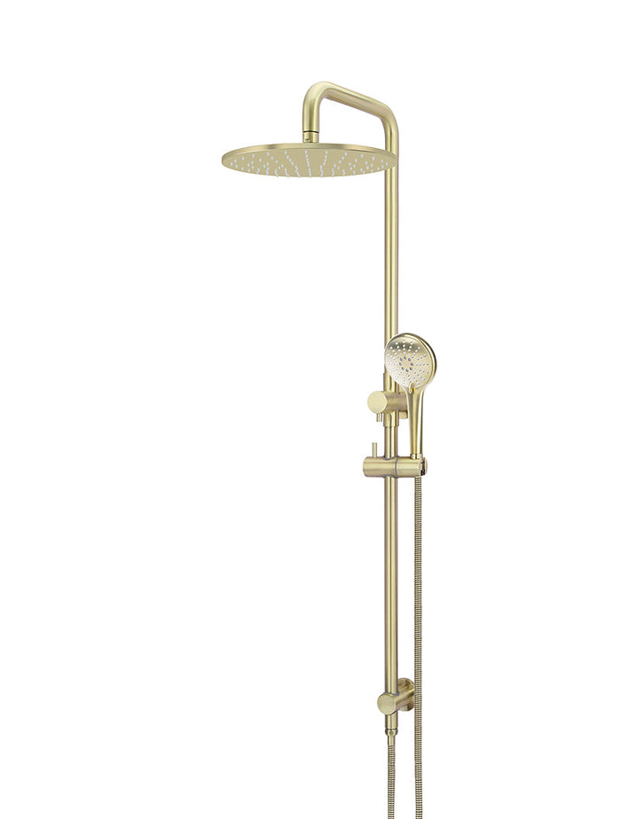 Round Combination Shower Rail 300mm Rose, Three Function Hand Shower in Tiger Bronze | Meir #Colour_Tiger Bronze
