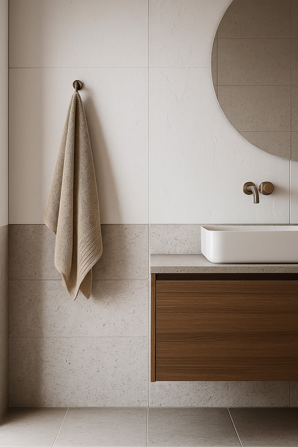 Micro Cement White Textured 600x600 Porcelain Tile – Honed finish