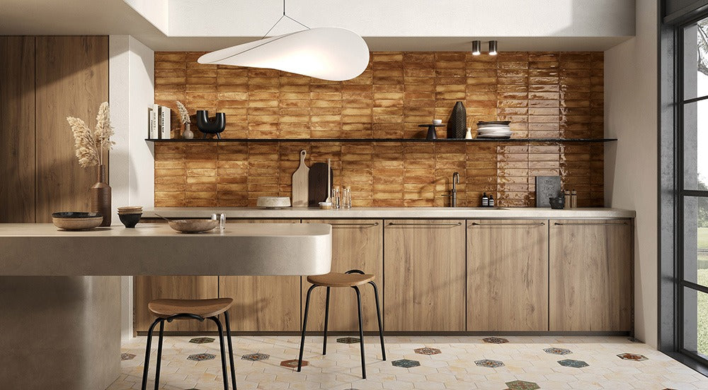 Mojave Subway Series Feature Wall Tile in Blu, Cotto, Denim Blue, Green, Light, Ocra, Sea & White, Gloss finish