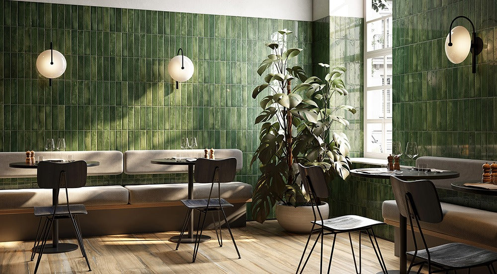 Mojave Subway Series Feature Wall Tile in Blu, Cotto, Denim Blue, Green, Light, Ocra, Sea & White, Gloss finish