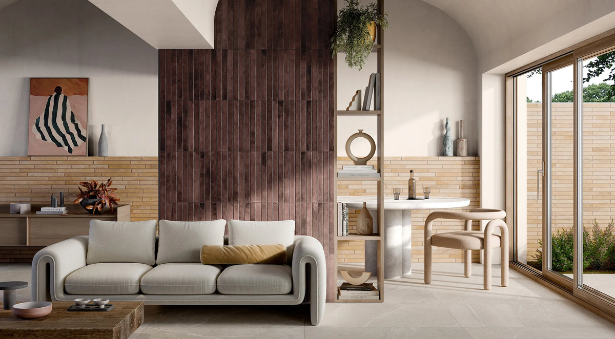 Italian Subway Tile Nolita Series 48x450 mm in Brown, Charcoal, Cotto, Mud, Multicolor, Napa, Pearl, Sand, Silver, Smoke, Sunset & White, Matt finish