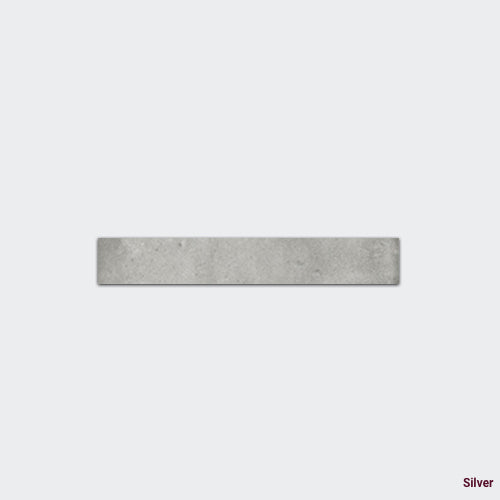 Italian Subway Tile Nolita Series 48x450 mm in Silver, Matt finish
