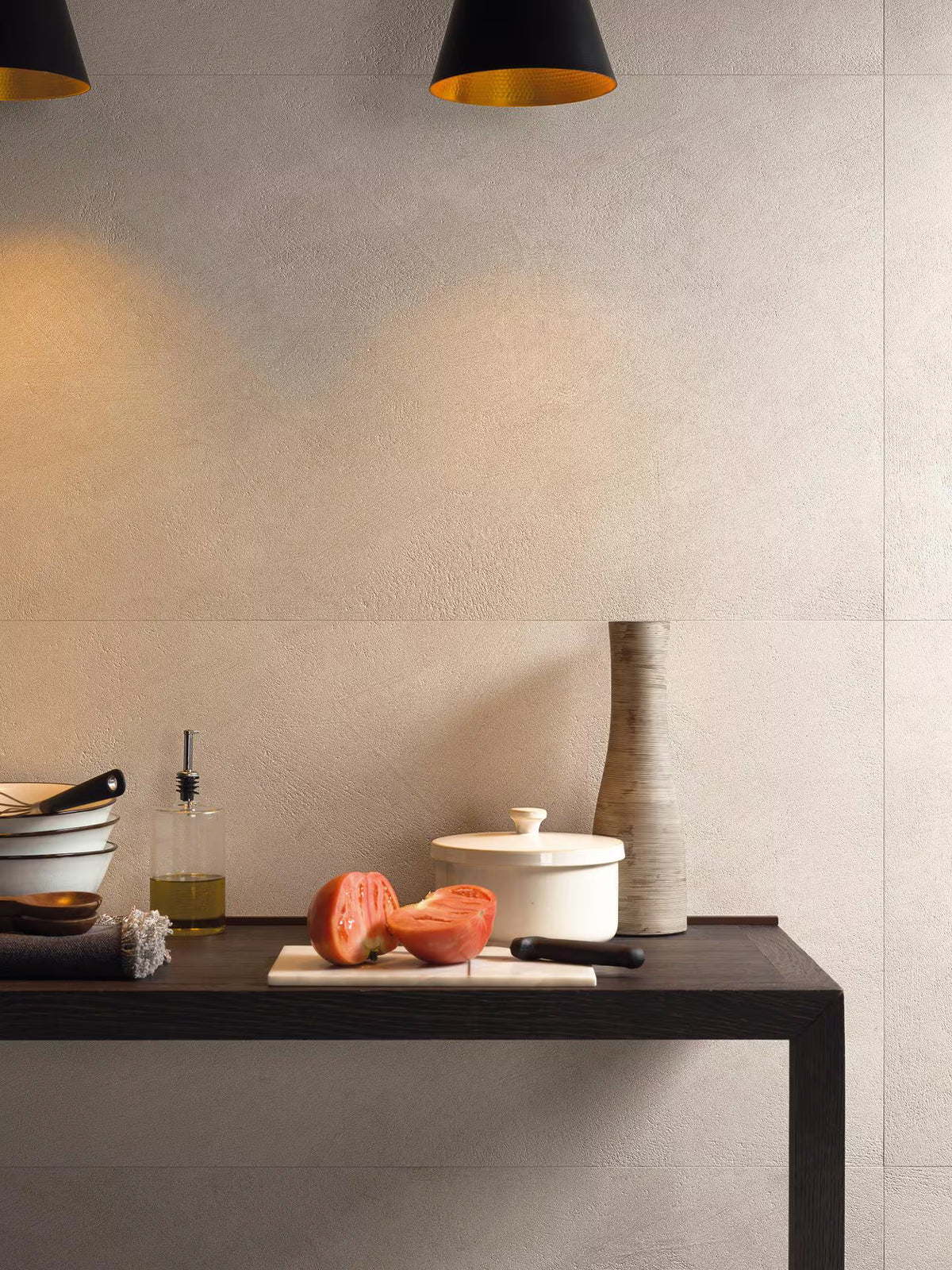 Porcelanosa Santorini Bone Concrete Effect Wall Tile 596×1500 – Matt finish