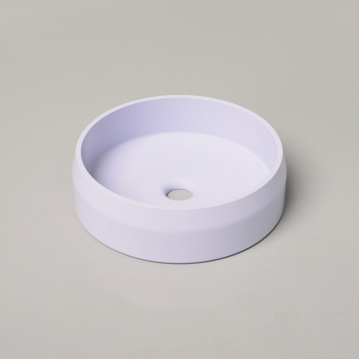 Nood Co Prism Circle Concrete Basin in Lilac | Nood Co