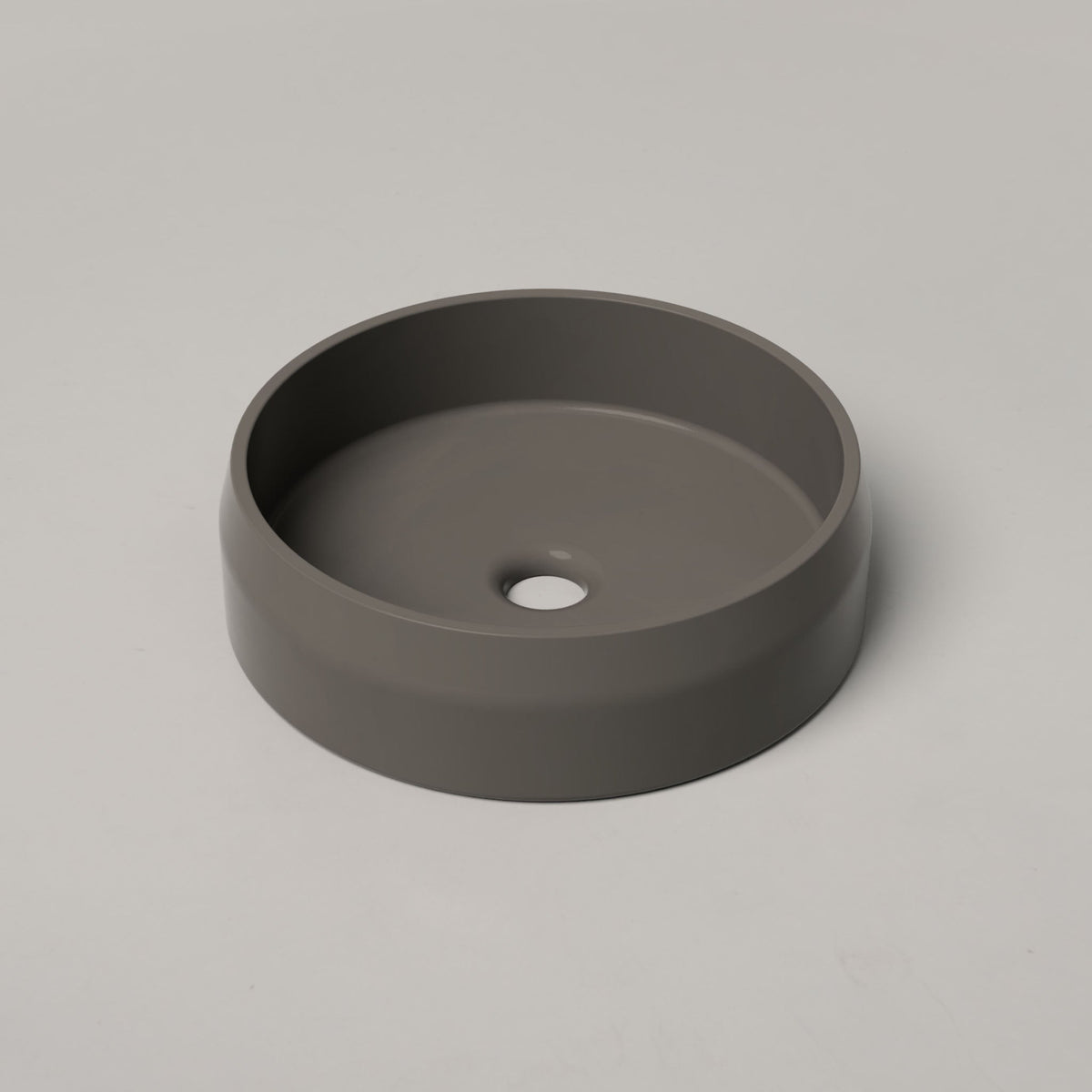 Nood Co Prism Circle Concrete Basin in Mid Tone Grey | Nood Co