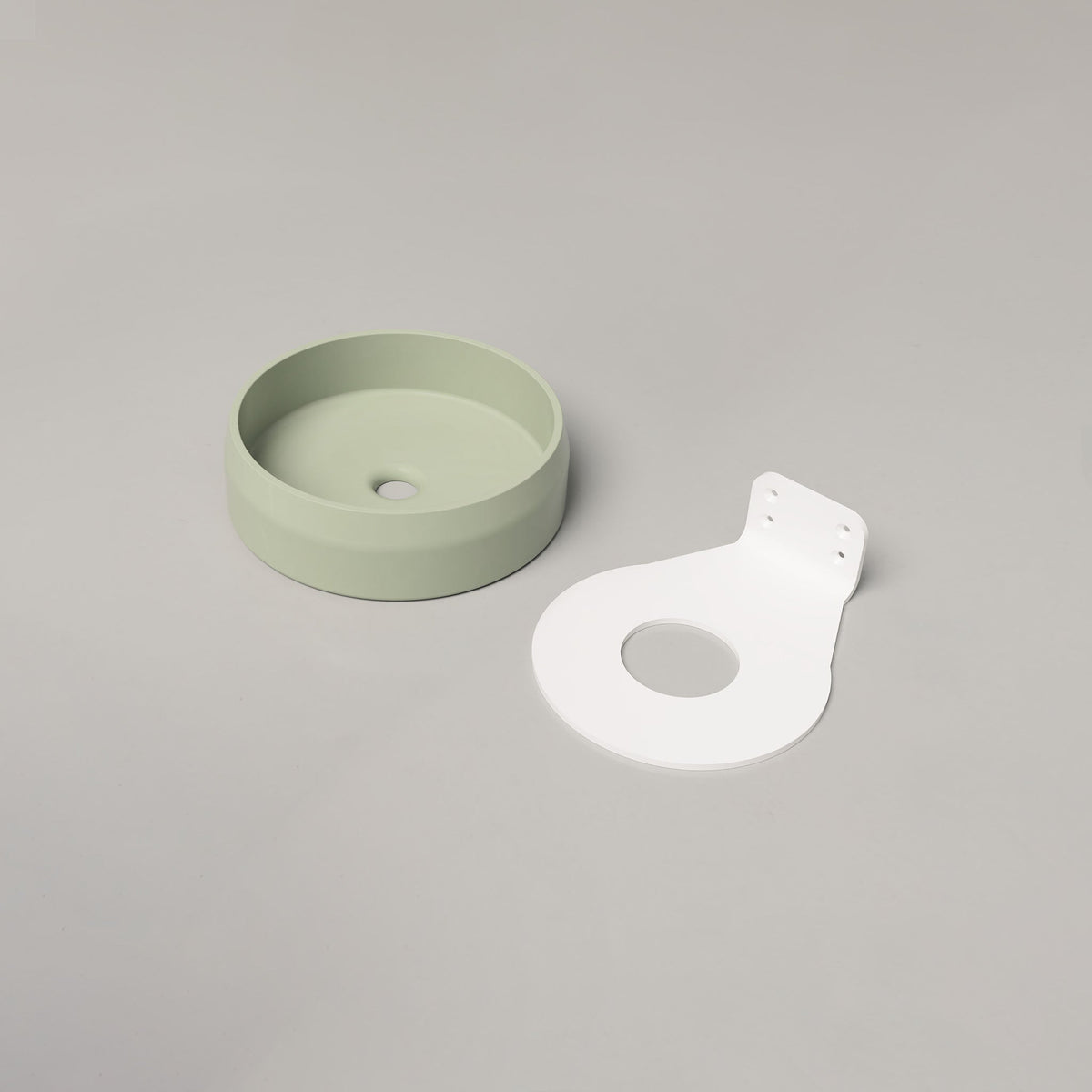 Nood Co Prism Circle Concrete Basin in Mint | Nood Co
