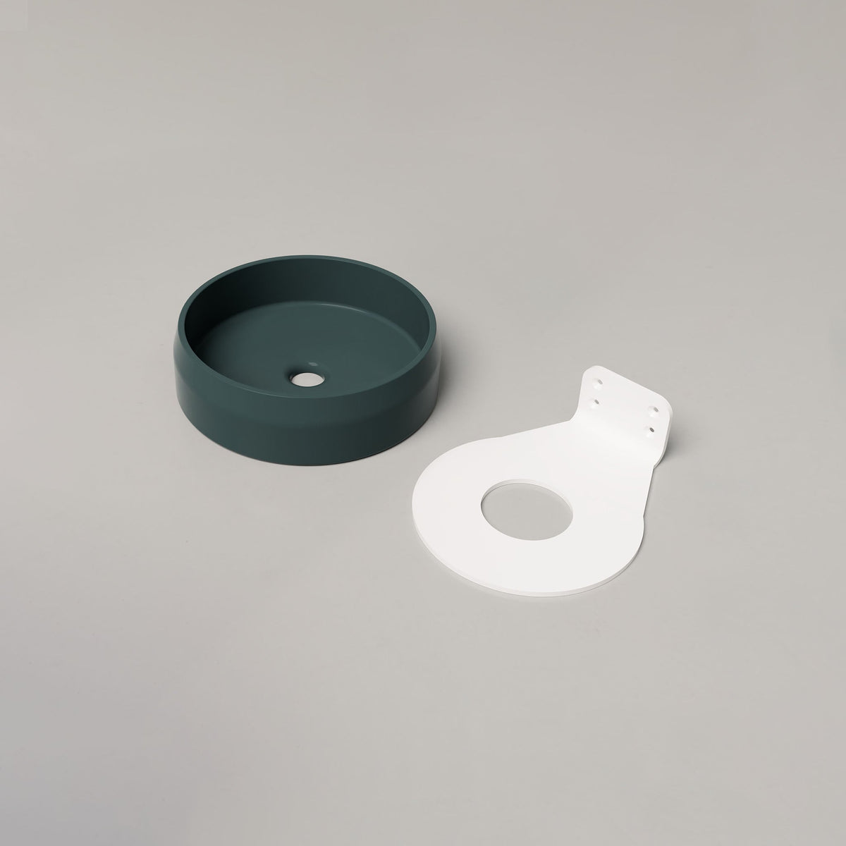 Nood Co Prism Circle Concrete Basin in Teal | Nood Co