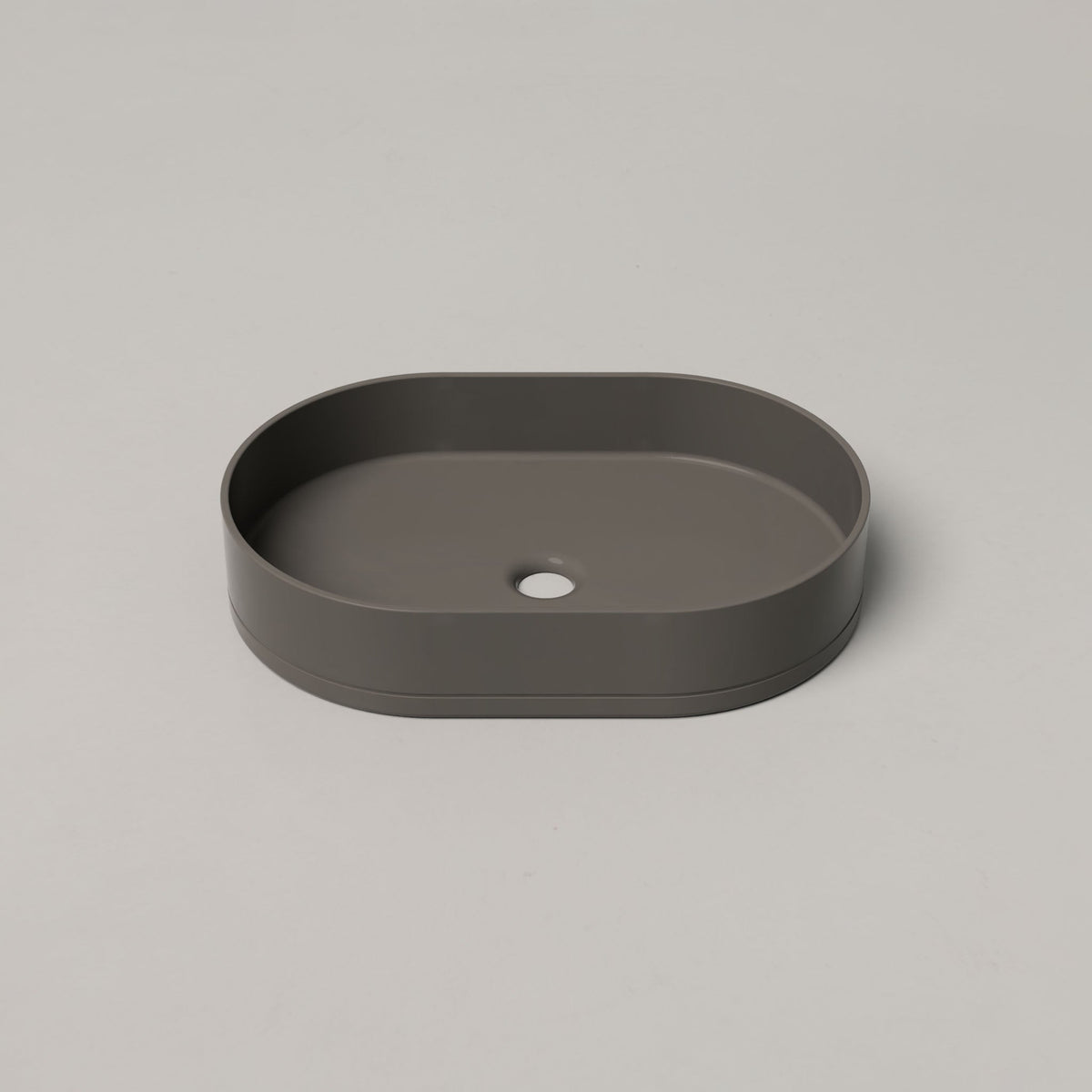 Nood Co Pill Concrete Basin in Mid Tone Grey | Nood Co