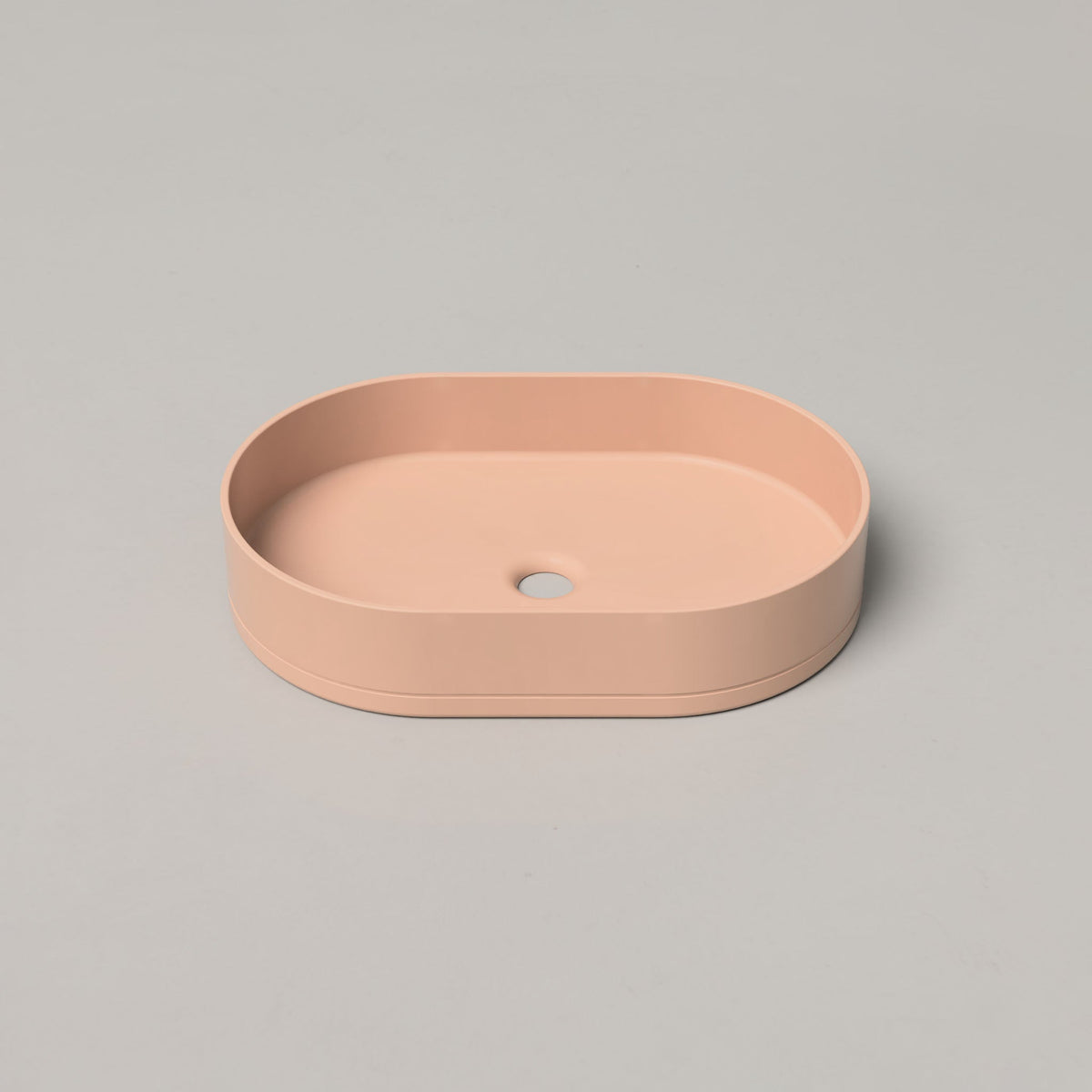Nood Co Pill Concrete Basin in Pastel Peach | Nood Co