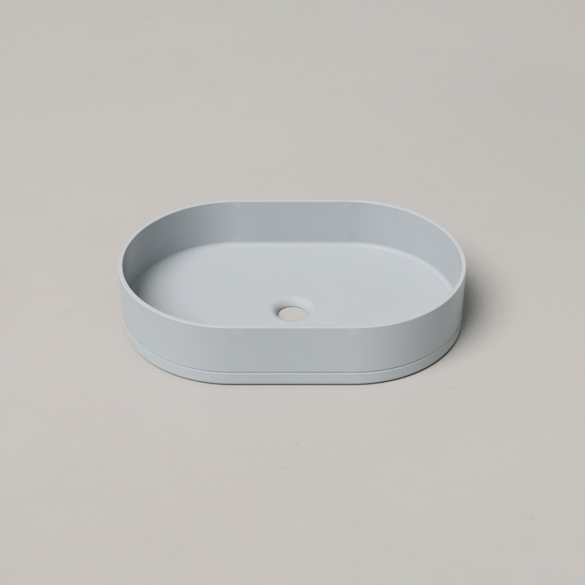Nood Co Pill Concrete Basin in Powder Blue | Nood Co