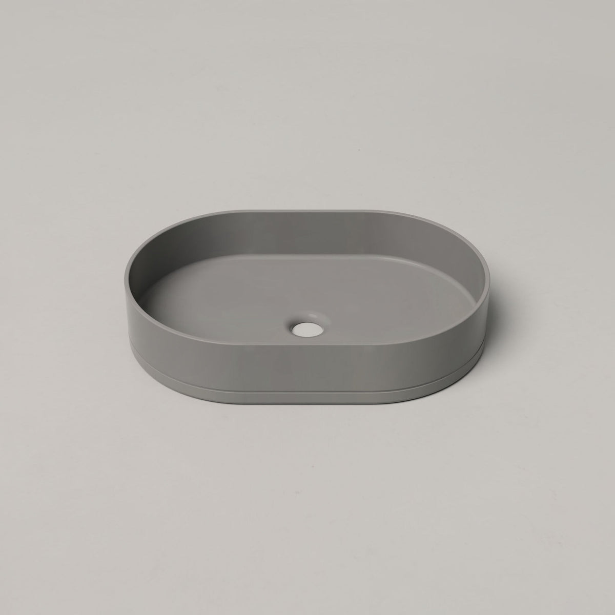 Nood Co Pill Concrete Basin in Sky Grey | Nood Co