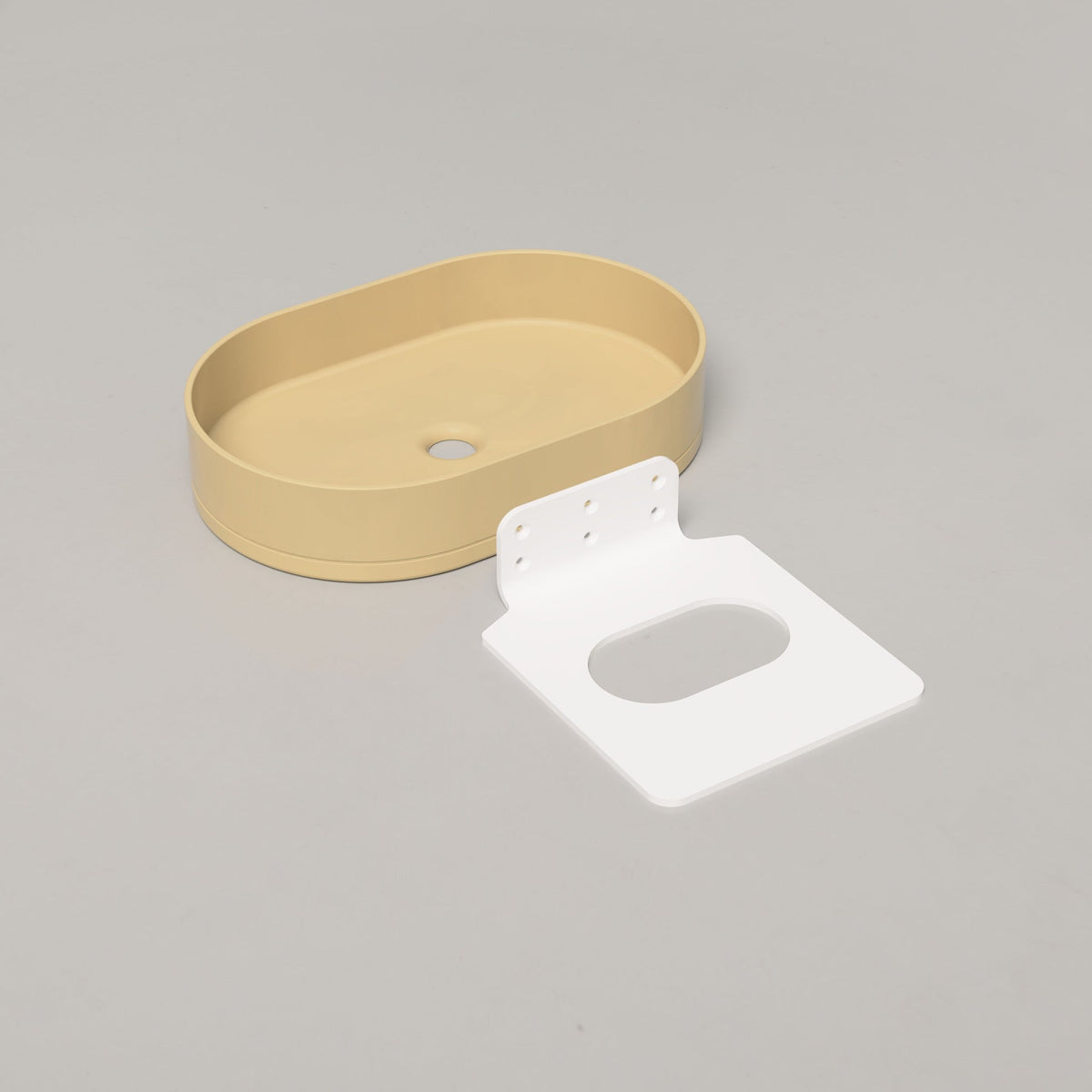 Nood Co Pill Concrete Basin in Custard | Nood Co