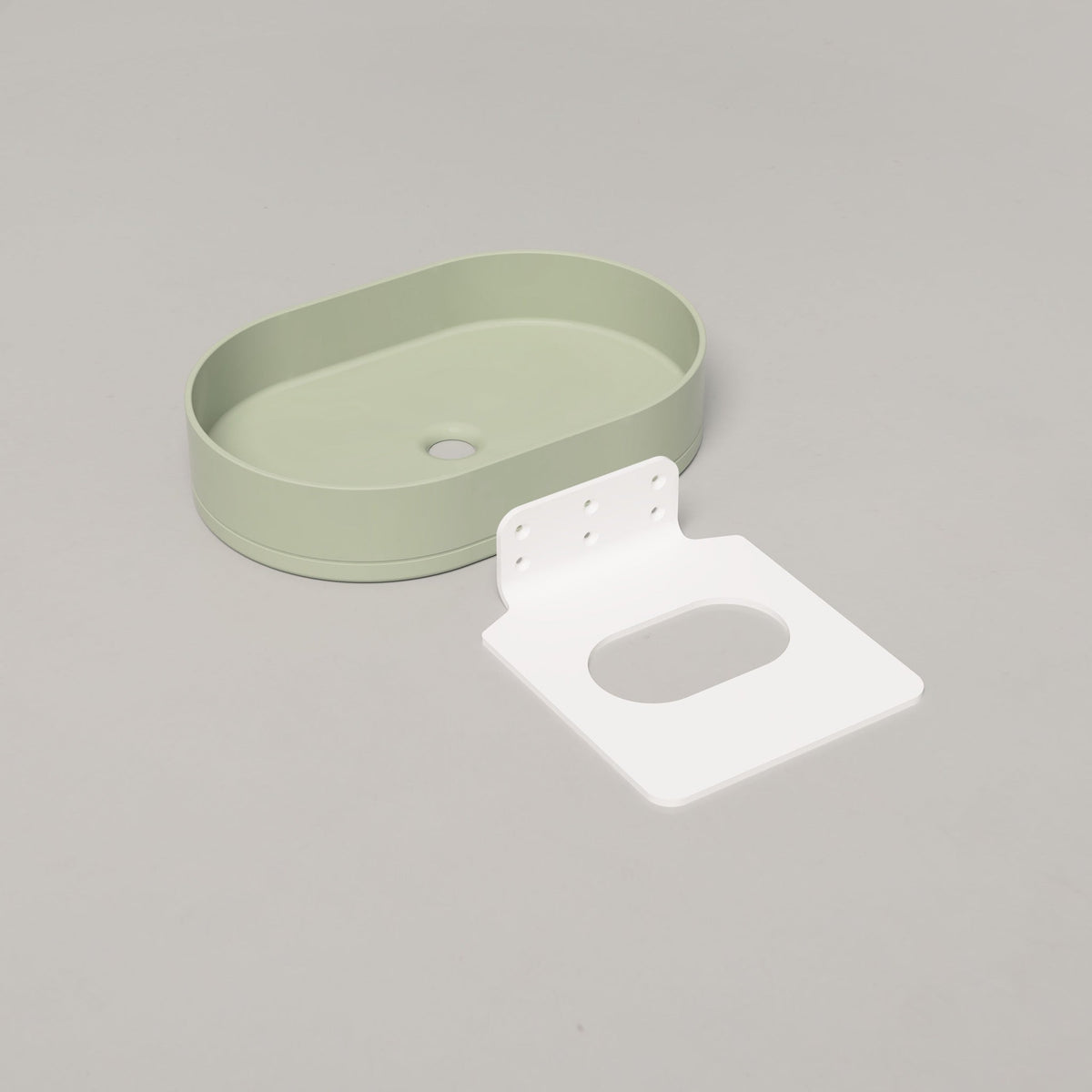 Nood Co Pill Concrete Basin in Mint | Nood Co