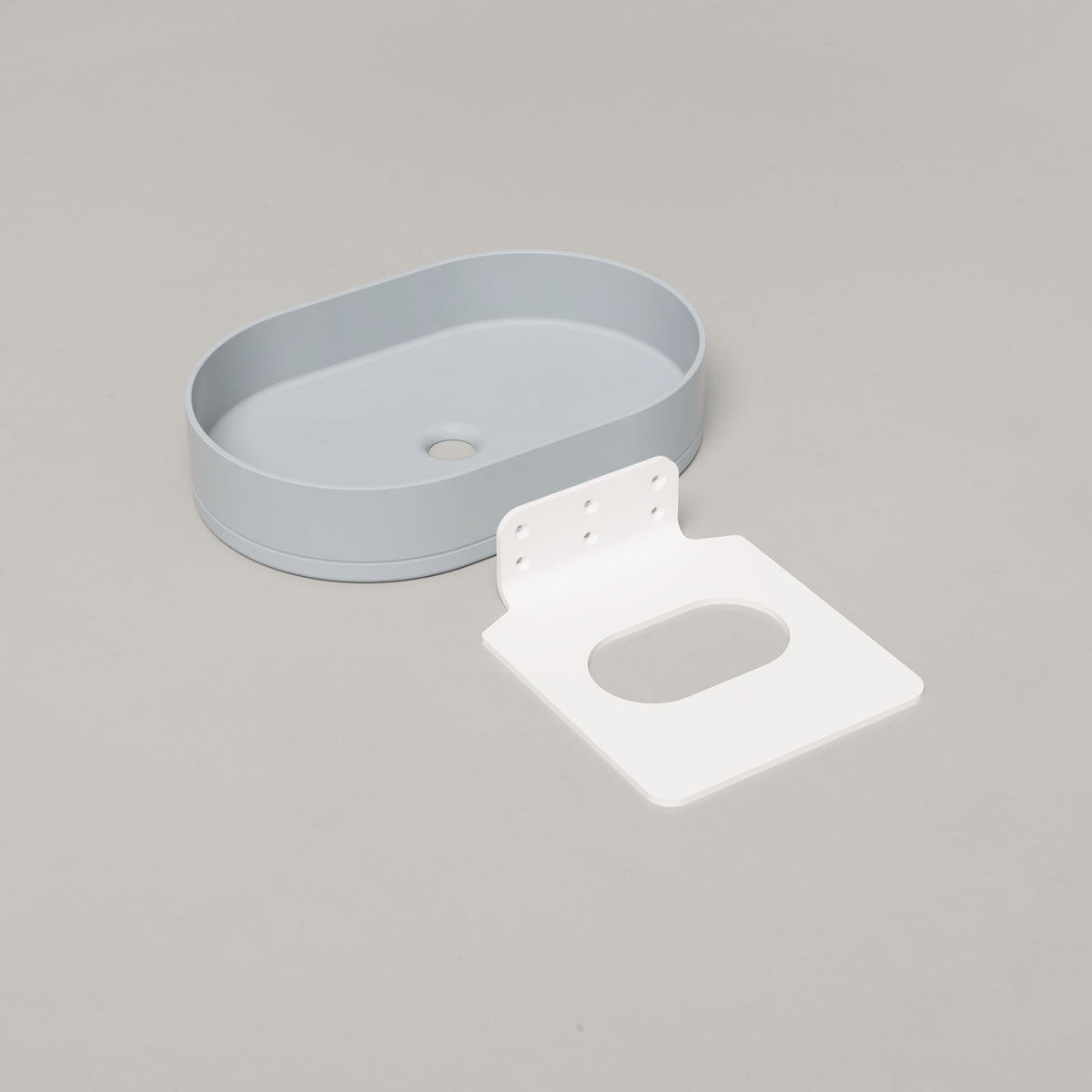 Nood Co Pill Concrete Basin in Powder Blue | Nood Co