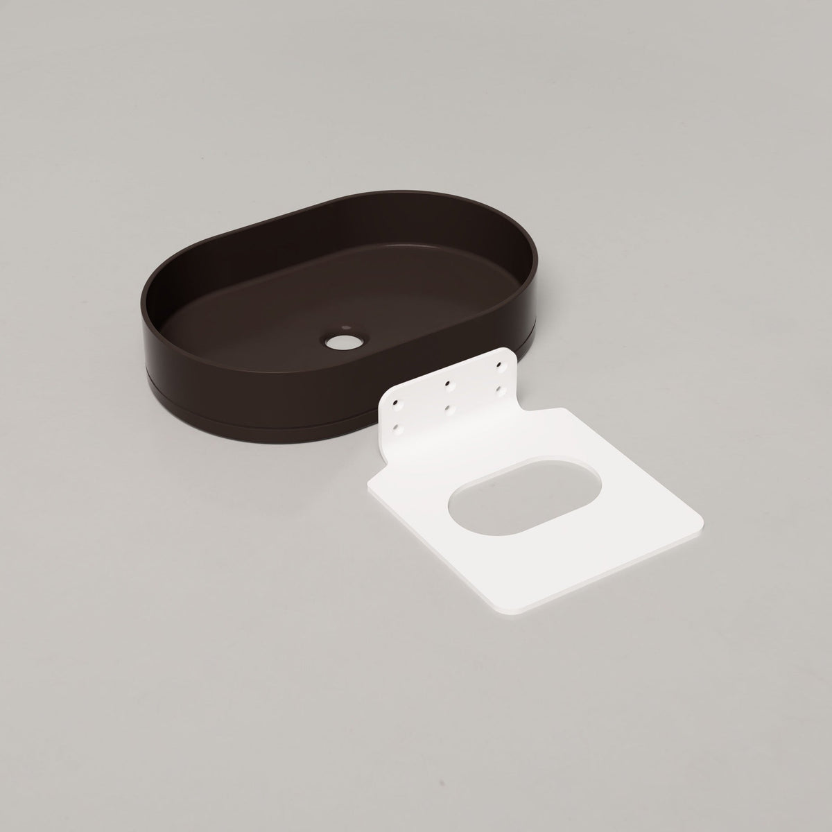 Nood Co Pill Concrete Basin in Slate | Nood Co
