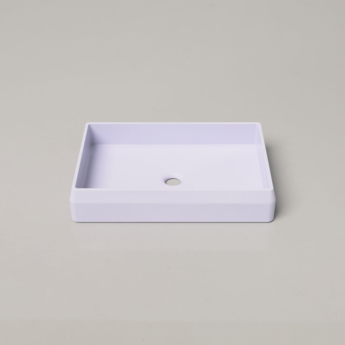 Nood Co Prism Rectangle Concrete Basin in Lilac | Nood Co