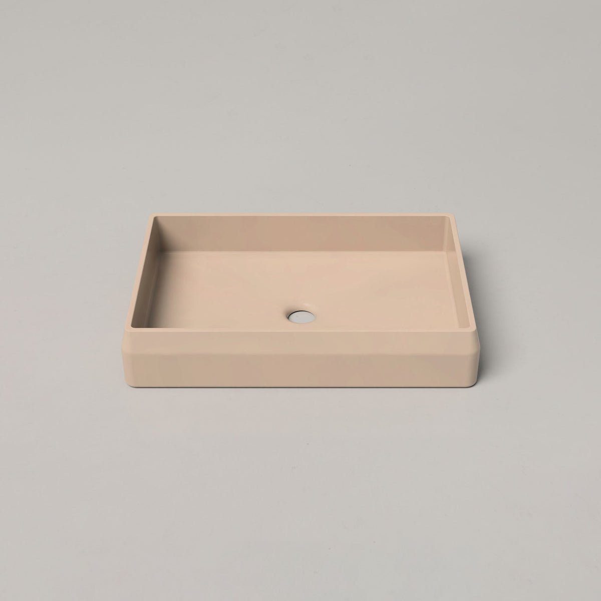 Nood Co Prism Rectangle Concrete Basin in Mushroom | Nood Co