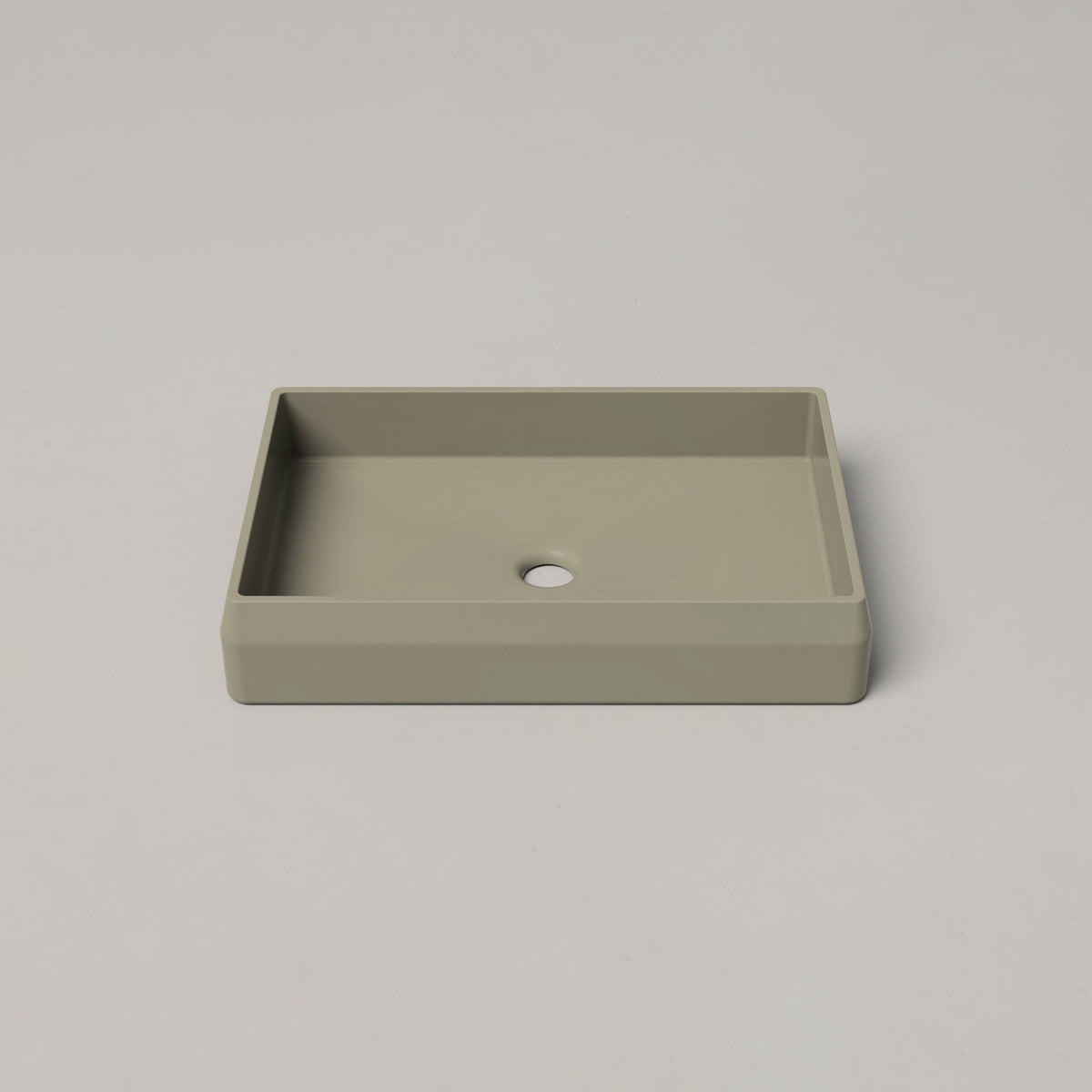 Nood Co Prism Rectangle Concrete Basin in Sage | Nood Co