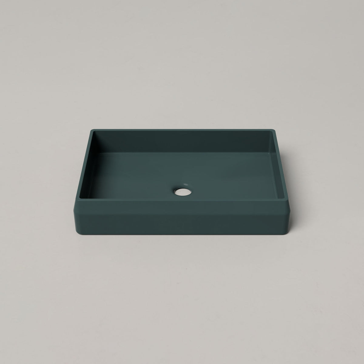 Nood Co Prism Rectangle Concrete Basin in Teal | Nood Co