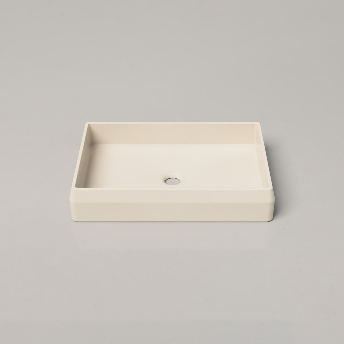 Nood Co Prism Rectangle Concrete Basin in Wheat | Nood Co