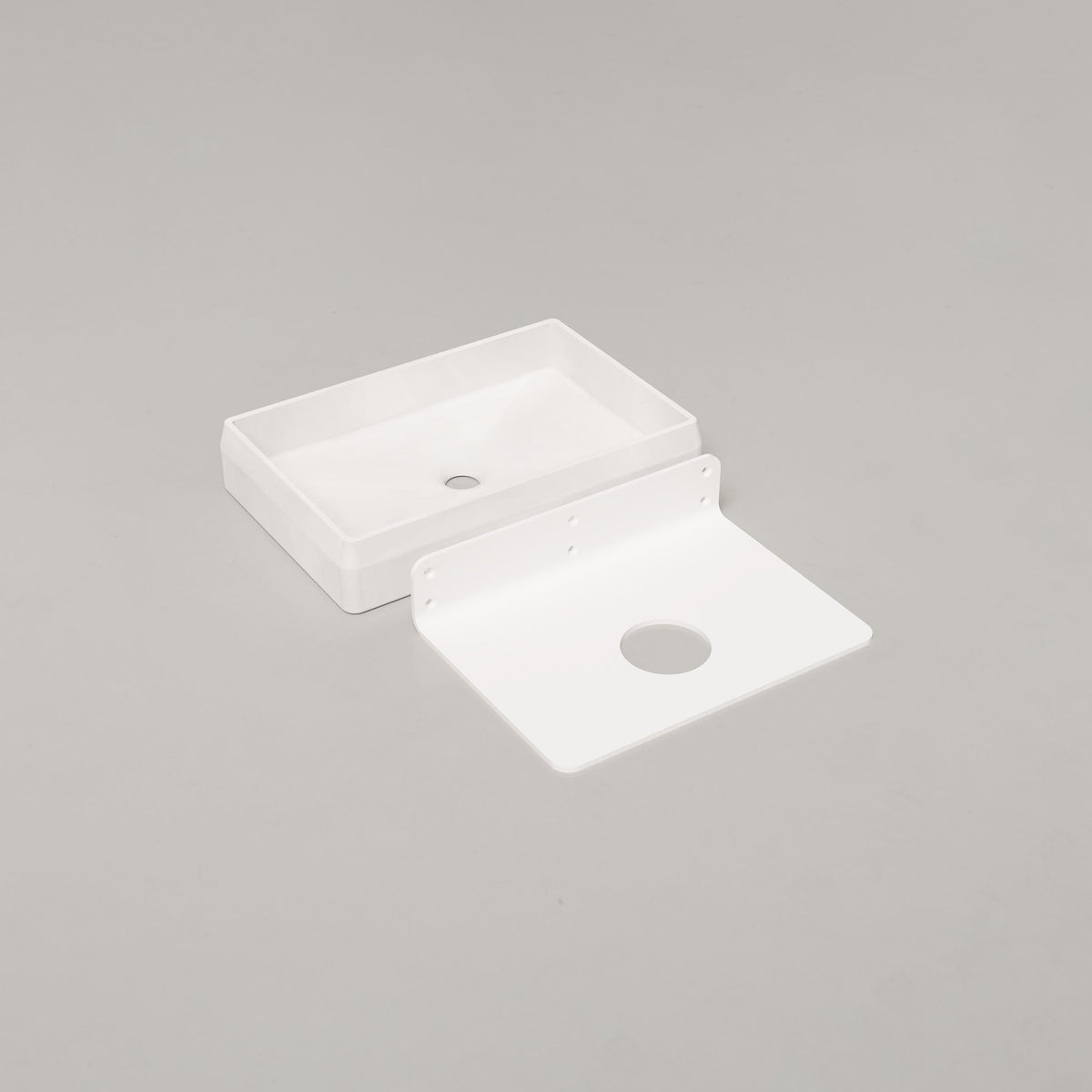 Nood Co Prism Rectangle Concrete Basin in Ivory | Nood Co