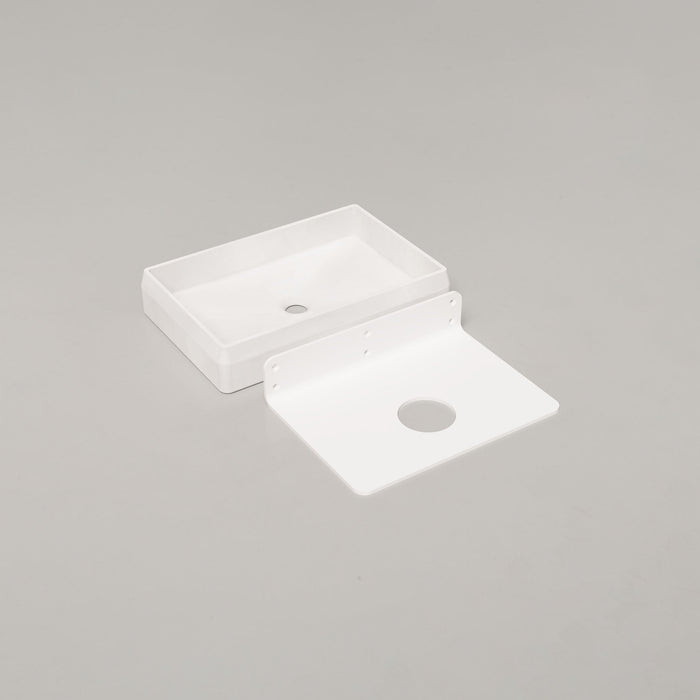 Nood Co Prism Rectangle Concrete Basin in Ivory | Nood Co #Colour_Ivory