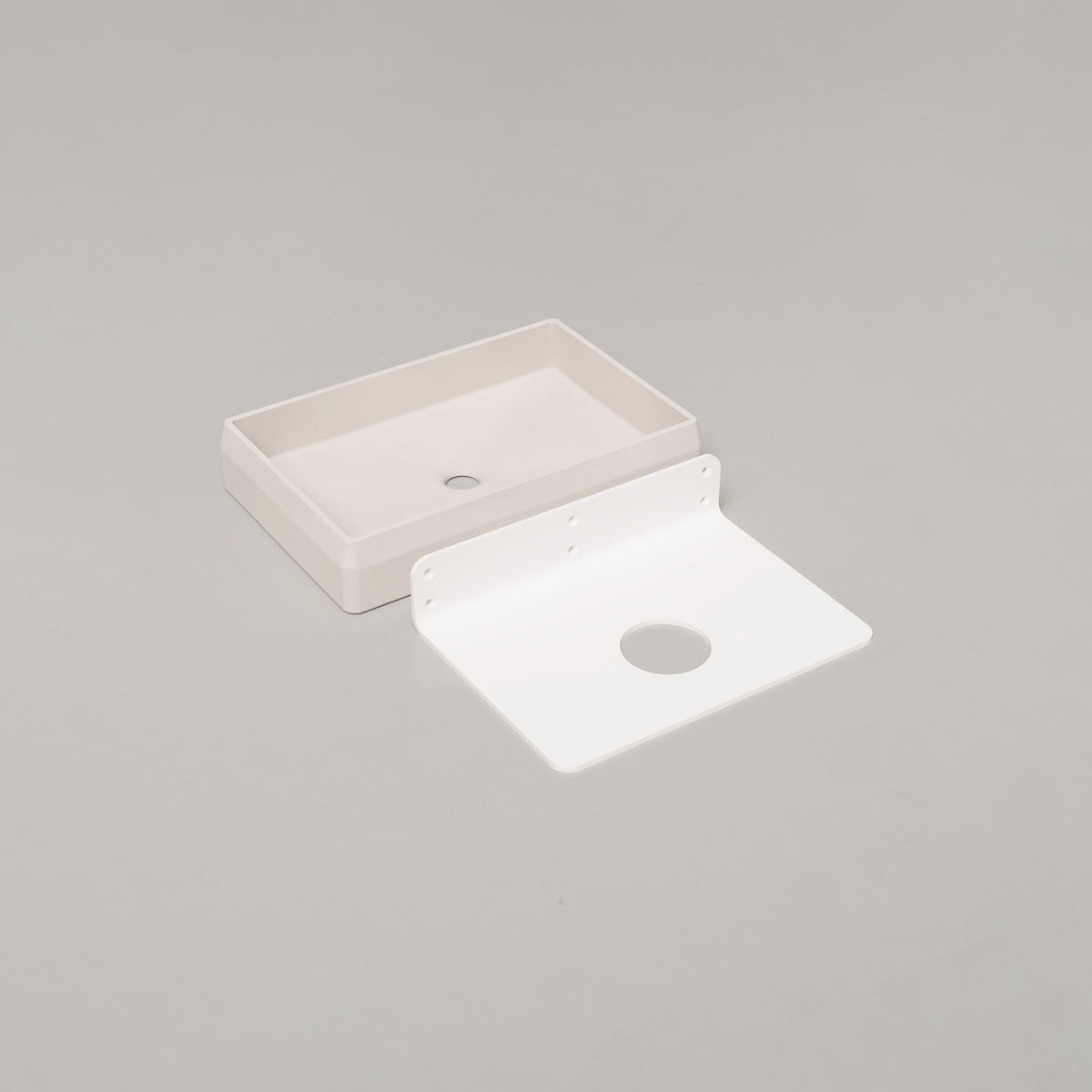 Nood Co Prism Rectangle Concrete Basin in Morning Mist | Nood Co