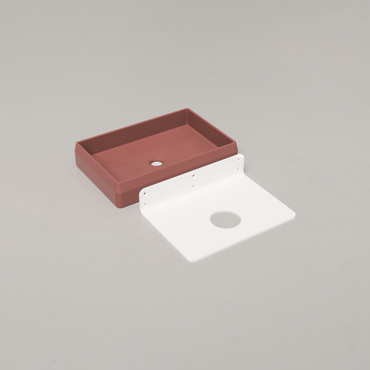 Nood Co Prism Rectangle Concrete Basin in Musk | Nood Co