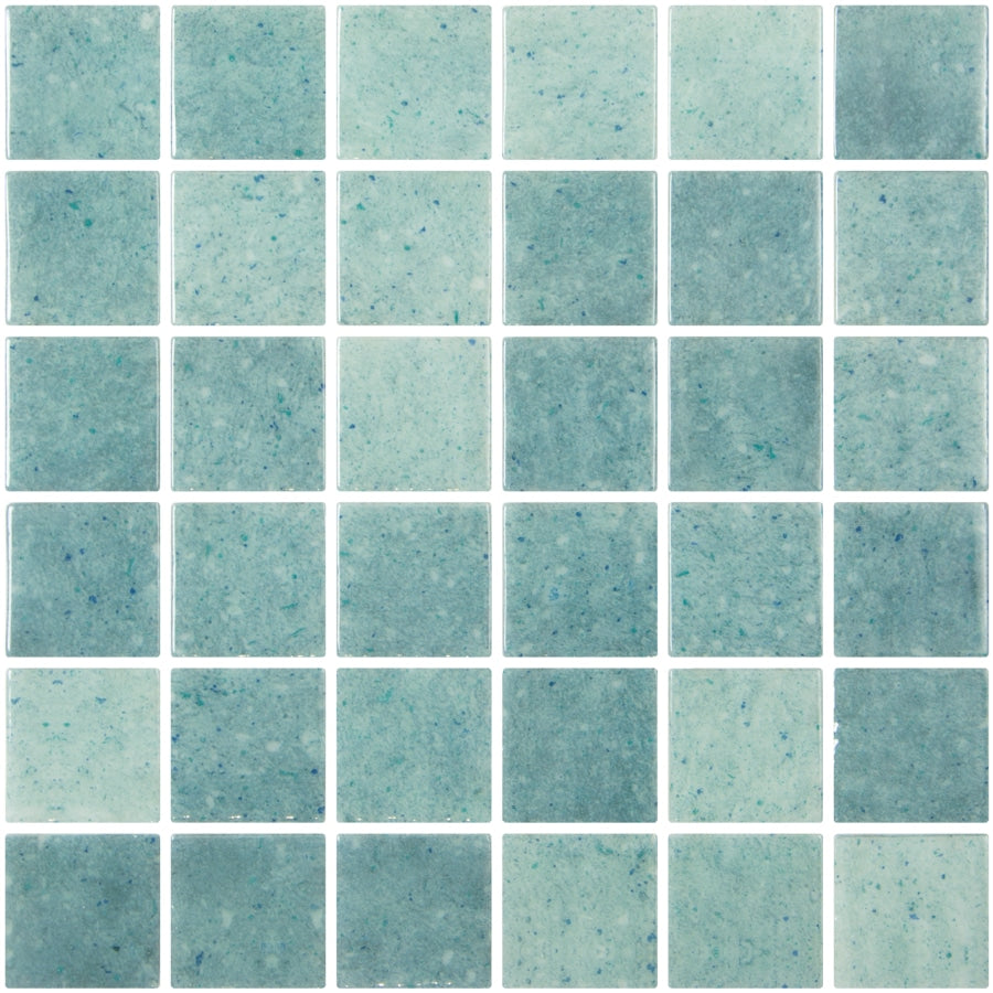 Penta Mosaic Tile Series in Jade, Gloss finish