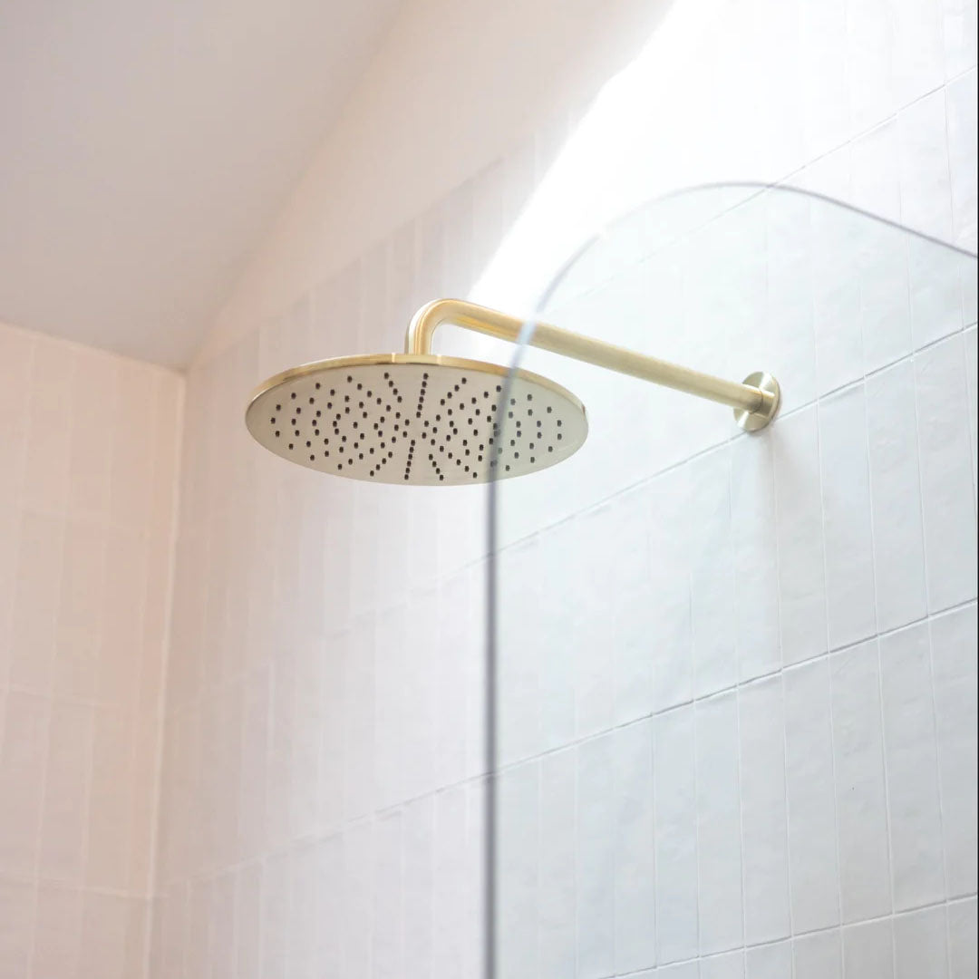 Round Wall Shower Curved Arm 400mm | Meir
