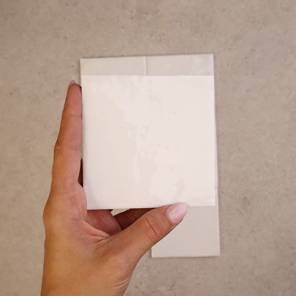 Regia Series Japanese Tile in Bronze, Gold & White, Gloss finish