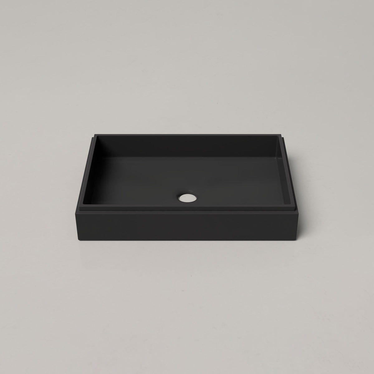 Nood Co Stepp Rectangle Concrete Basin in Charcoal | Nood Co