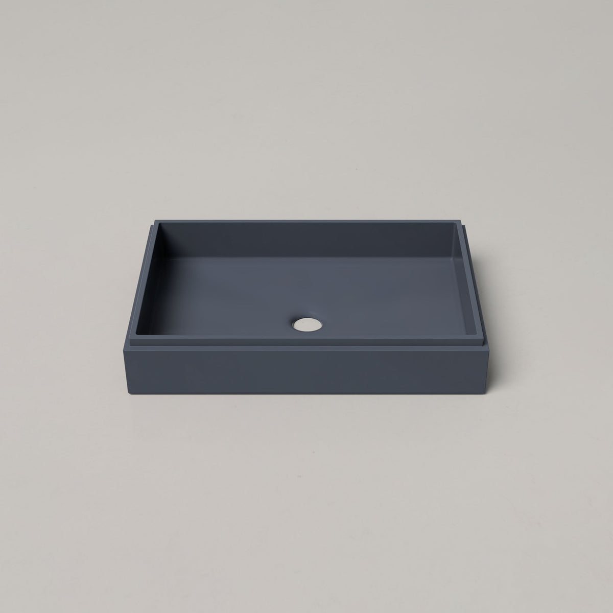 Nood Co Stepp Rectangle Concrete Basin in Copan Blue | Nood Co