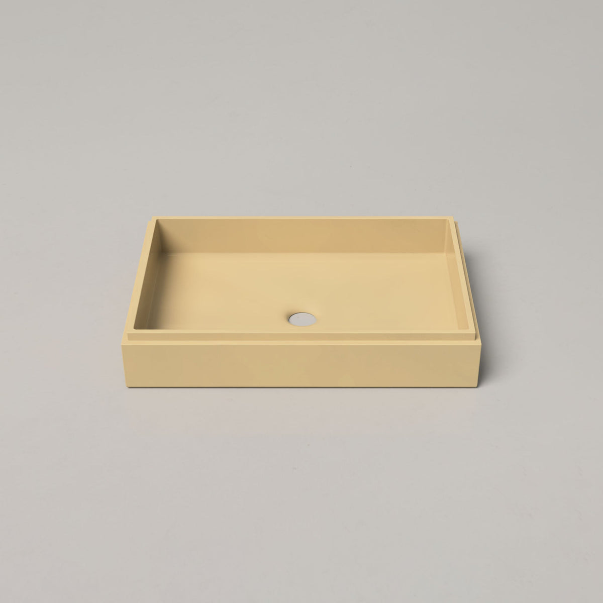 Nood Co Stepp Rectangle Concrete Basin in Custard | Nood Co