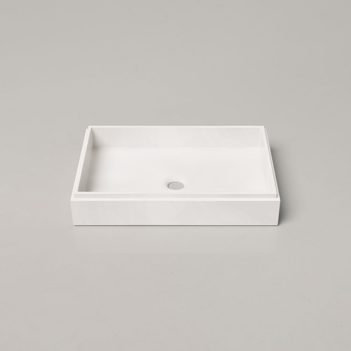 Nood Co Stepp Rectangle Concrete Basin in Ivory | Nood Co